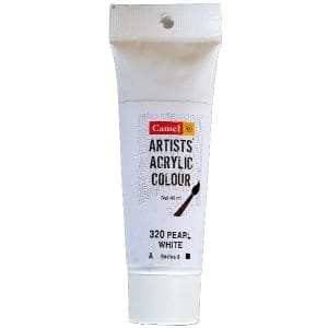 Camel Artist Acrylic Colour 40ml Tube - Pearl White