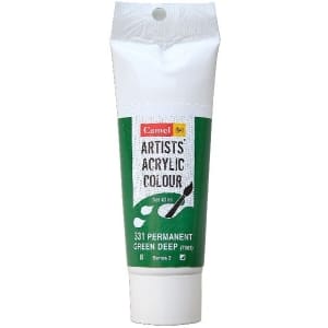 Camel Artist Acrylic Colour 40ml Tube - Permanent Green Deep