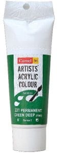 Camel Artist Acrylic Colour 40ml Tube - Permanent Green Deep