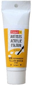 Camel Artist Acrylic Colour 40ml Tube - Permanent Yellow Medium