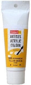 Camel Artist Acrylic Colour 40ml Tube - Permanent Yellow Medium