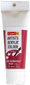 Camel Artist Acrylic Colour 40ml Tube - Permanent Rose
