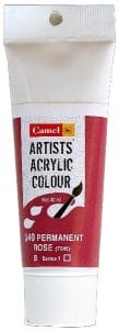 Camel Artist Acrylic Colour 40ml Tube - Permanent Rose