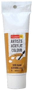 Camel Artist Acrylic Colour 40ml Tube - Raw Sienna