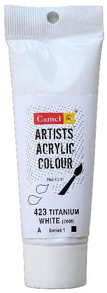 Camel Artist Acrylic Colour 40ml Tube - Titanium White