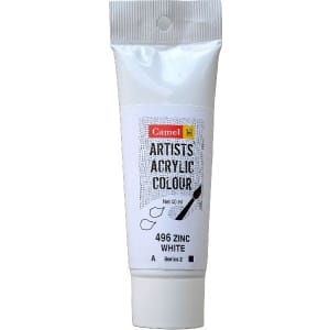 Camel Artist Acrylic Colour 40ml Tube - Zinc White