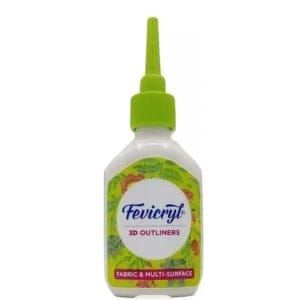 Fevicryl 3D Outliner – Pearl White (20ML)