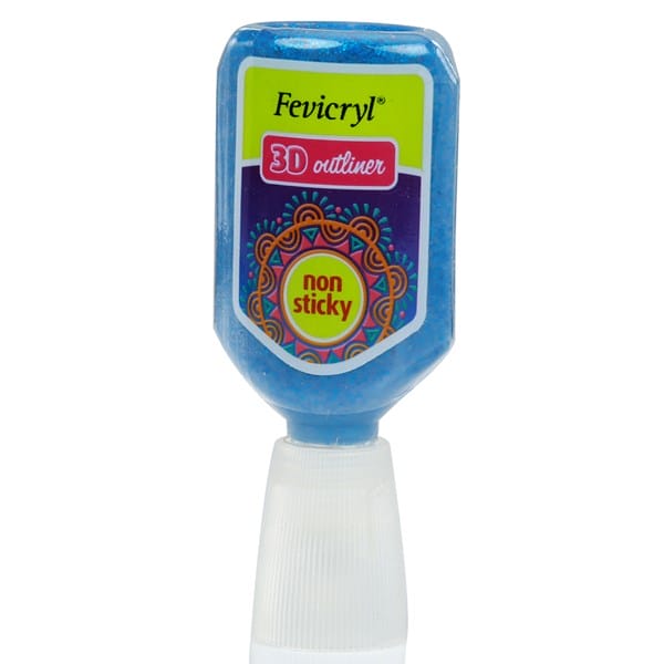 Fevicryl 3D Outliner - Glitter Blue (20ML) fivicryl 3d glitter blue Fevicryl 3D Outliner - Glitter Blue (20ML)