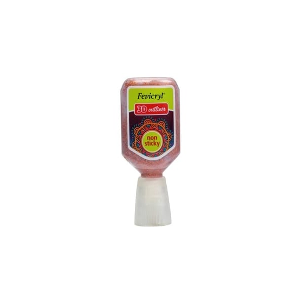 Fevicryl 3D Outliner - Glitter Copper (20ML)
