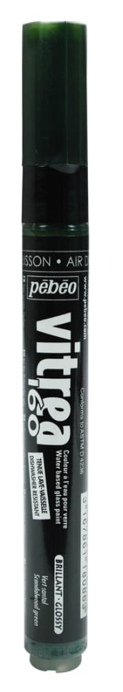 Pebeo Vitrea 160 Glossy Marker - Sand Wood Green 118086 pebeo vitrea 160 gloss marker green Pebeo Vitrea 160 Glossy Marker - Sand Wood Green