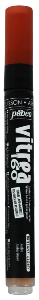 Pebeo Vitrea 160 Glossy Marker - Amber Brown