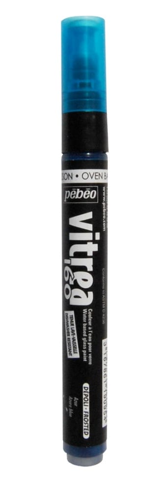 Pebeo Vitrea 160 Frosted Marker - Azure Blue