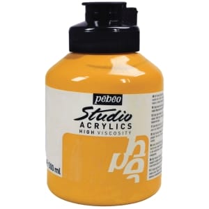 Pebeo Studio Acrylic HV 500ML - Cadmium Yellow Medium