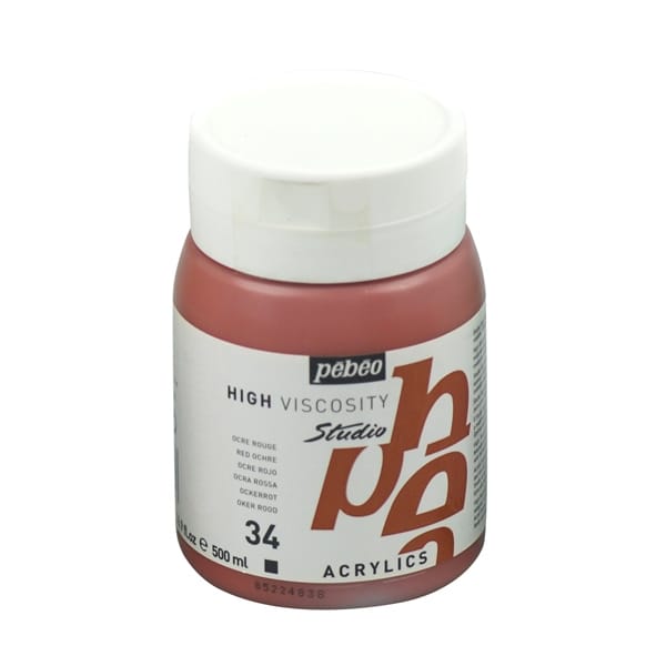 Pebeo Studio Acrylic HV 500ML - Red Ochre