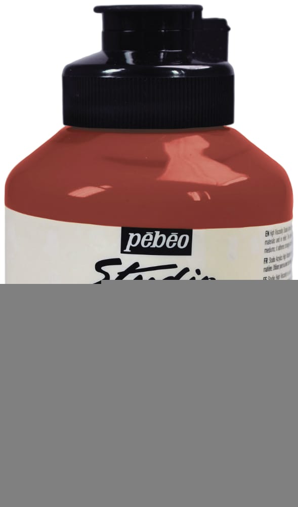 Pebeo Studio Acrylic HV 500ML - Burnt Sienna 171038 burnt sienna Pebeo Studio Acrylic HV 500ML - Burnt Sienna