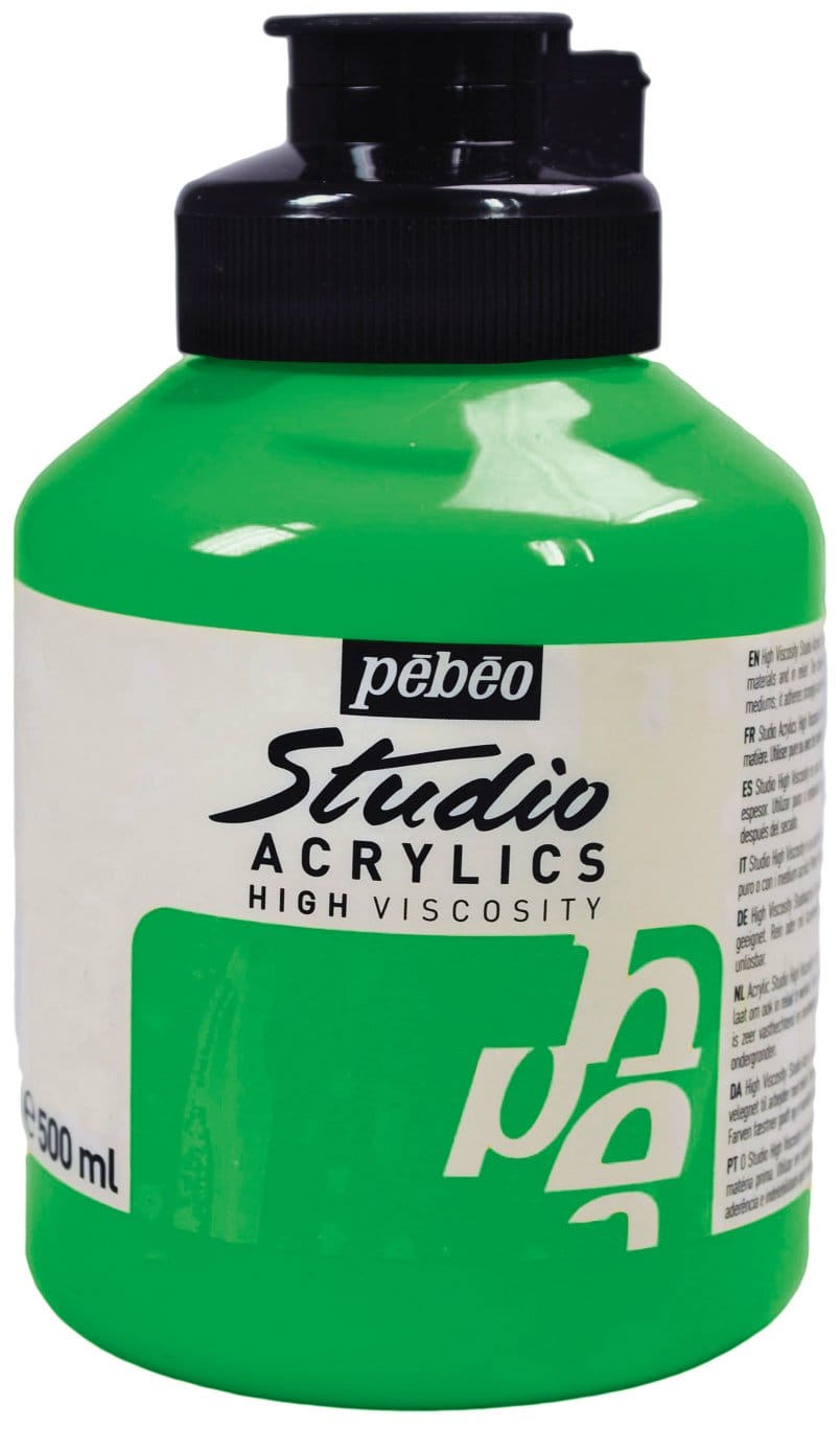 Pebeo Studio Acrylic HV 500ML - Cadmium Green Hue 171043 cadmium green hue Pebeo Studio Acrylic HV 500ML - Cadmium Green Hue