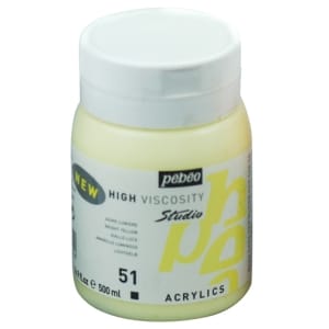 Pebeo Studio Acrylic HV 500ML - Bright Yellow