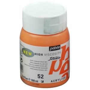 Pebeo Studio Acrylic HV 500ML - Dark Cadmium Yellow Hue
