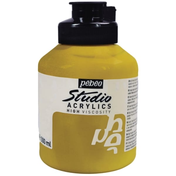 Pebeo Studio Acrylic HV 500ML - Iridescent Gold