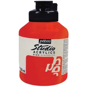 Pebeo Studio Acrylic HV 500ML - Iridescent Orange Yellow