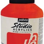 Pebeo Studio Acrylic HV 500ML - Iridescent Orange Yellow