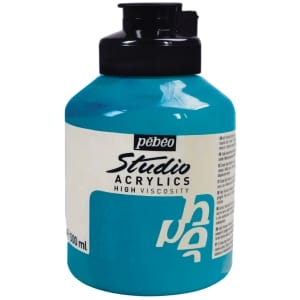 Pebeo Studio Acrylic HV 500ML - Iridescent Blue Green