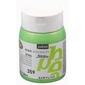 Pebeo Studio Acrylic HV 500ML - Iridescent Green Yellow