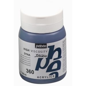 Pebeo Studio Acrylic HV 500ML - Iridescent Blue Black
