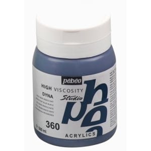 Pebeo Studio Acrylic HV 500ML - Iridescent Blue Black
