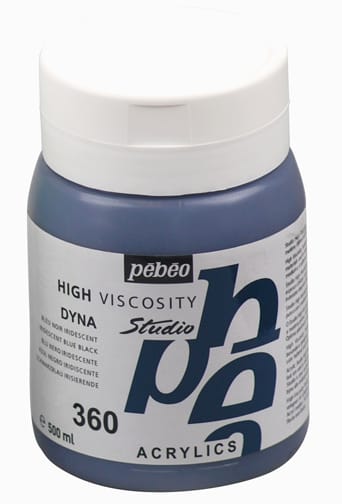 Pebeo Studio Acrylic HV 500ML - Iridescent Blue Black