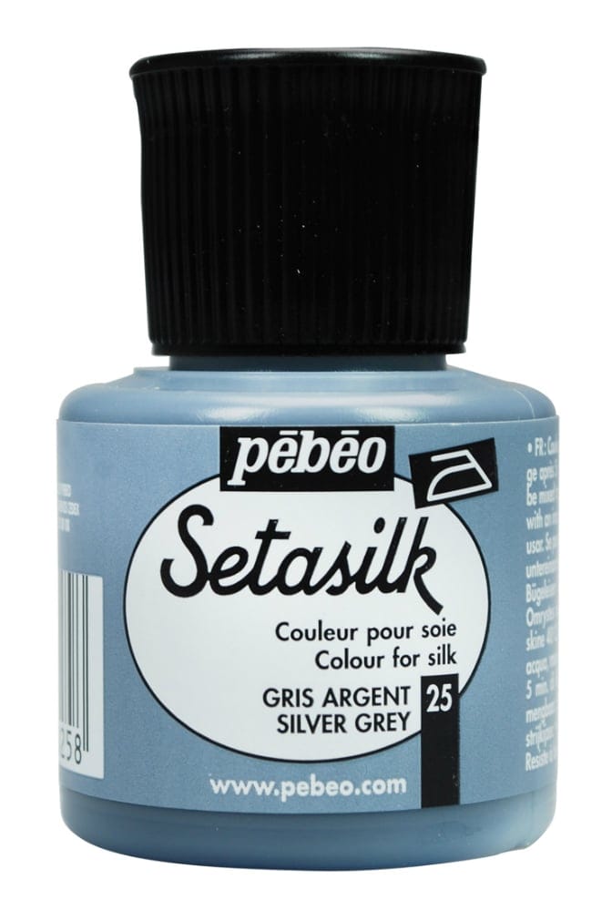 Pebeo Setasilk 45ml - Silver Grey 181025 pebeo setasilk 45ml silver grey Pebeo Setasilk 45ml - Silver Grey