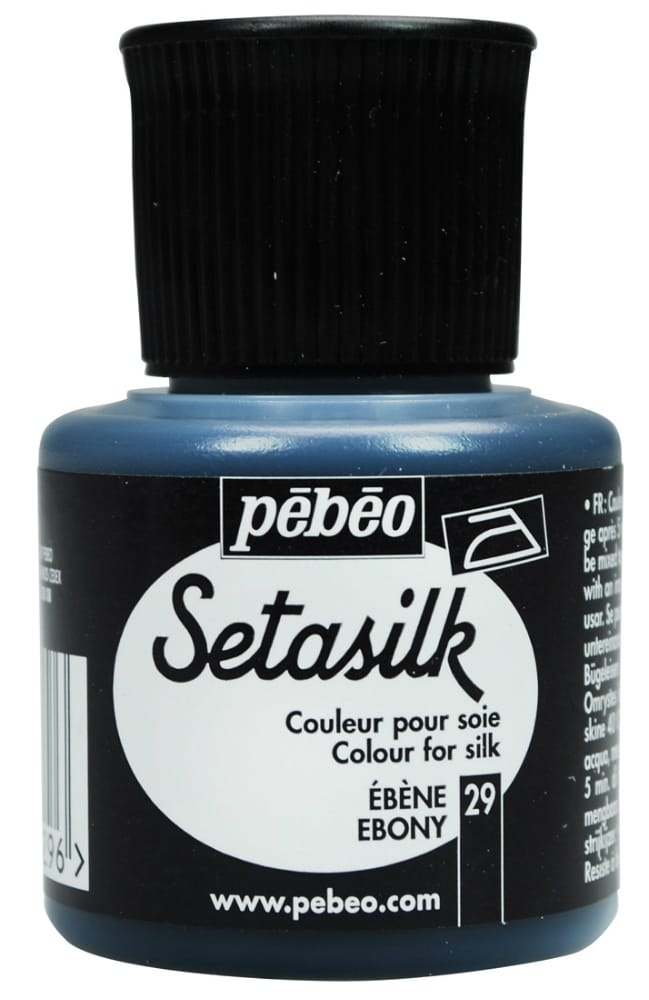 Pebeo Setasilk 45ml - Ebony 181029 pebeo setasilk 45ml ebony Pebeo Setasilk 45ml - Ebony