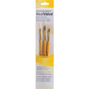 Princeton Real Value Natural - Camel Short Handle Brush Set (Set of 3 Brushes) - 1
