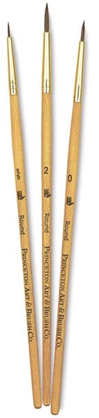 Princeton Real Value Natural - Sable Short Handle Brush Set (Set of 3 Brushes) 9105 9105