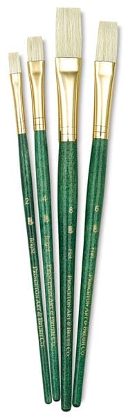 Princeton Real Value Natural - Bristle Short Handle Brush Set (Set of 4 Brushes) - 1 9112 9112