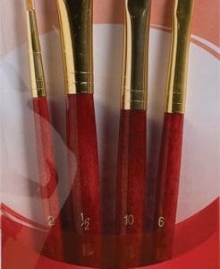 Princeton Real Value Synthetic - Golden Taklon Short Handle Brush Set (Set of 4 Brushes) - 4