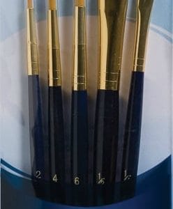 Princeton Real Value Synthetic - Golden Taklon Short Handle Brush Set (Set of 5 Brushes) - 1