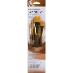 Princeton Real Value Synthetic - Golden Taklon Short Handle Brush Set (Set of 4 Brushes) - 2