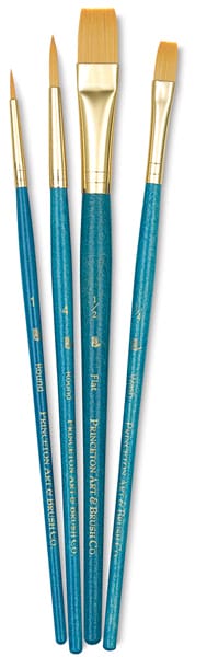 Princeton Real Value Synthetic - Golden Taklon Short Handle Brush Set (Set of 4 Brushes) - 5 9171 9171