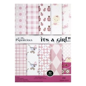 Papericious - Its a Girl (A4 paper)