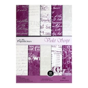Papericious - Violet Script (A4 paper)