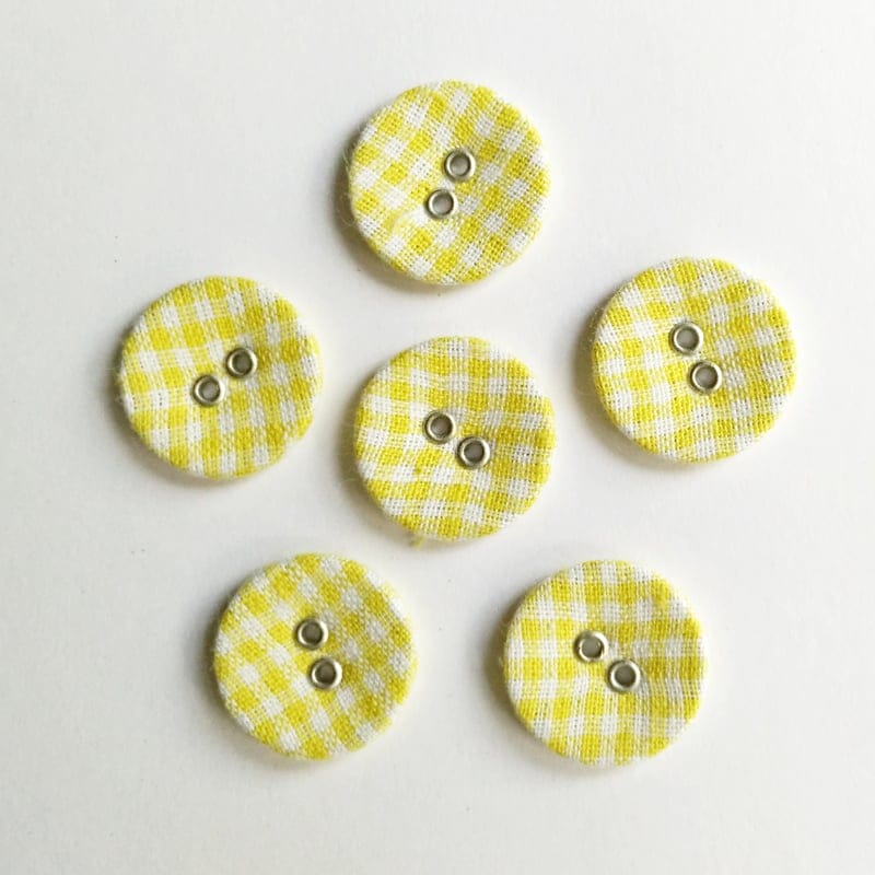 Checkered Buttons - Yellow capb55 Checkered Buttons - Yellow