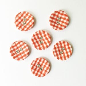 Checkered Buttons - Red