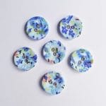 Floral Buttons - Blue