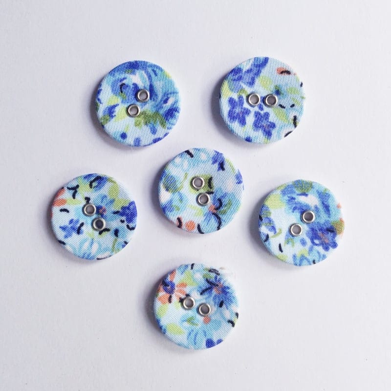 Floral Buttons - Blue capb59 Floral Buttons - Blue
