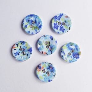 Floral Buttons - Blue