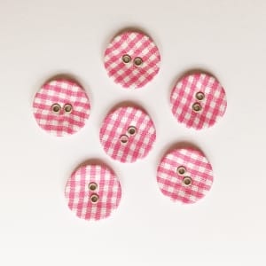 Checkered Buttons - Pink