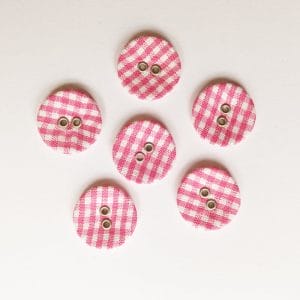 Checkered Buttons - Pink
