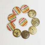 Wooden Circle Shape Button Pattern 5 - Big