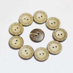 Wooden Circle Shape Button Pattern 11 - Big